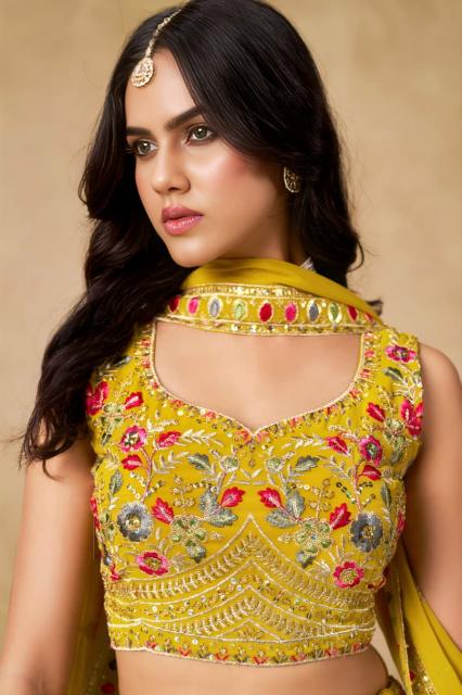 Sabella 5134 Yellow catalog lehenga cuttack odisha india