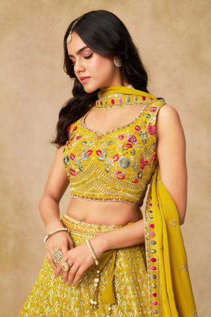 Sabella 5134 Yellow catalog lehenga cuttack odisha india