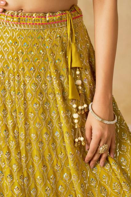 Sabella 5134 Yellow catalog lehenga cuttack odisha india