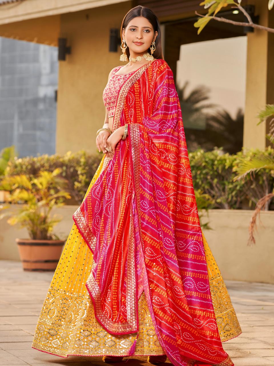 Sabella 8011 catalog bridal yellow lehenga online india