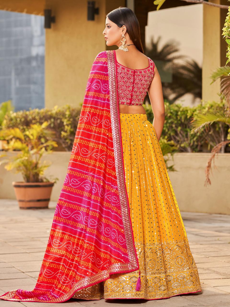 Sabella 8011 catalog bridal yellow lehenga online india