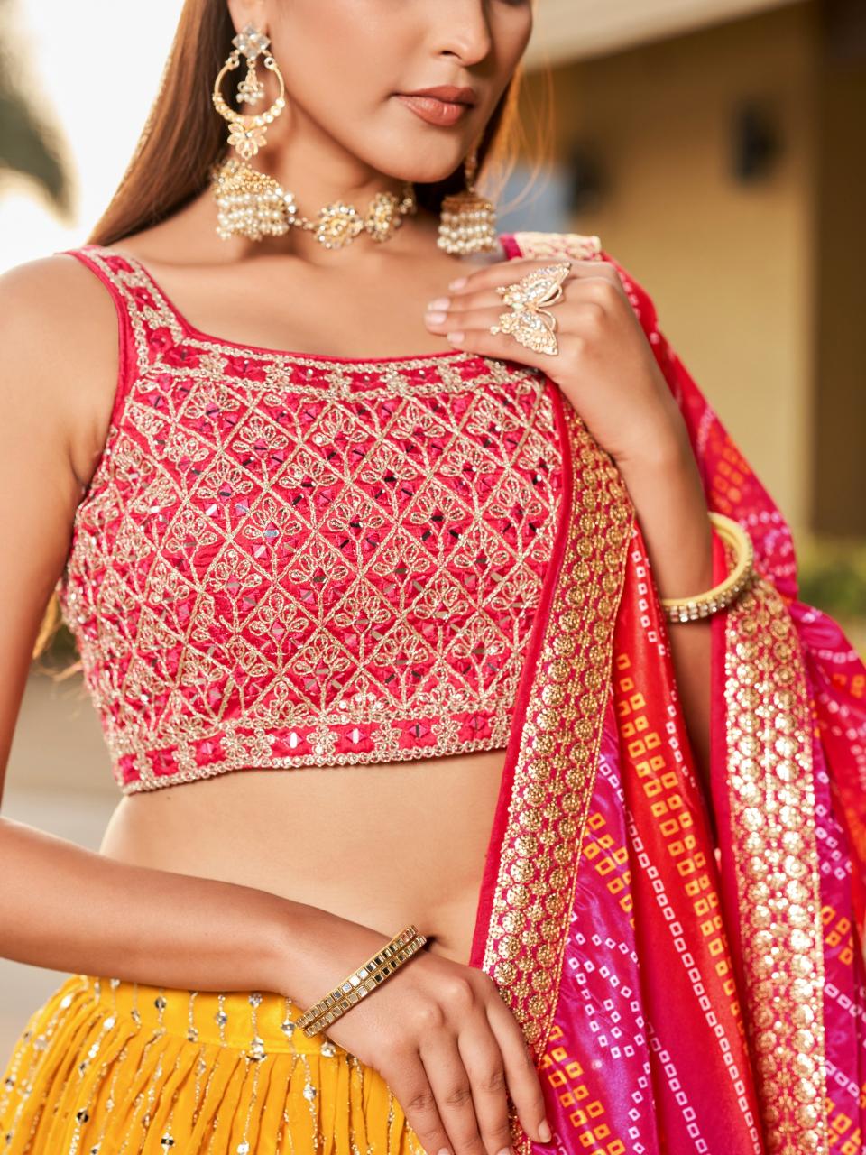 Sabella 8011 catalog bridal yellow lehenga online india