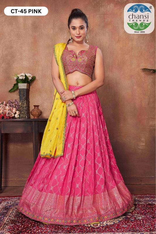 Sabella CT 45 Pink & 45 YLW catalog lehenga tops online india