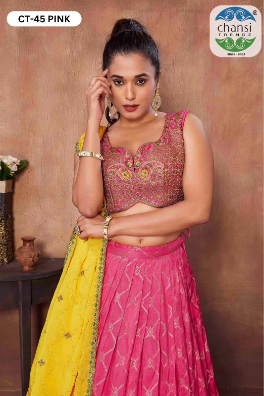 Sabella CT 45 Pink & 45 YLW catalog lehenga tops online india