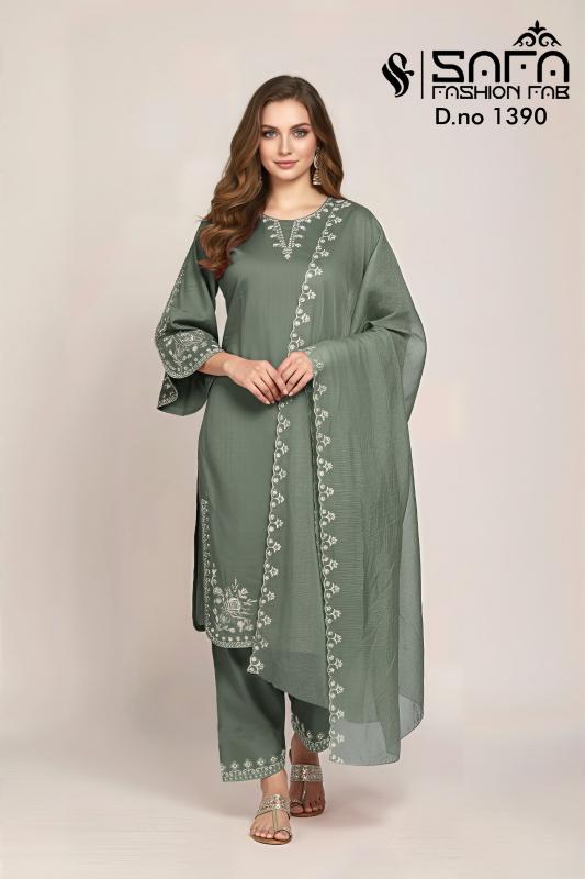 Safa Fashion Fab 1390 catalog pakistani suits wholesalers in surat
