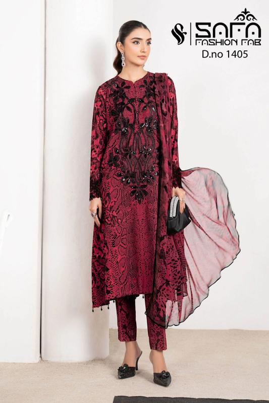 Safa Fashion Fab 1405 catalog pakistani suit wholesale birmingham