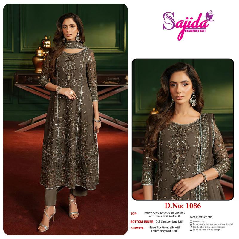 Sajida 1086 catalog pakistani suits wholesaler in delhi