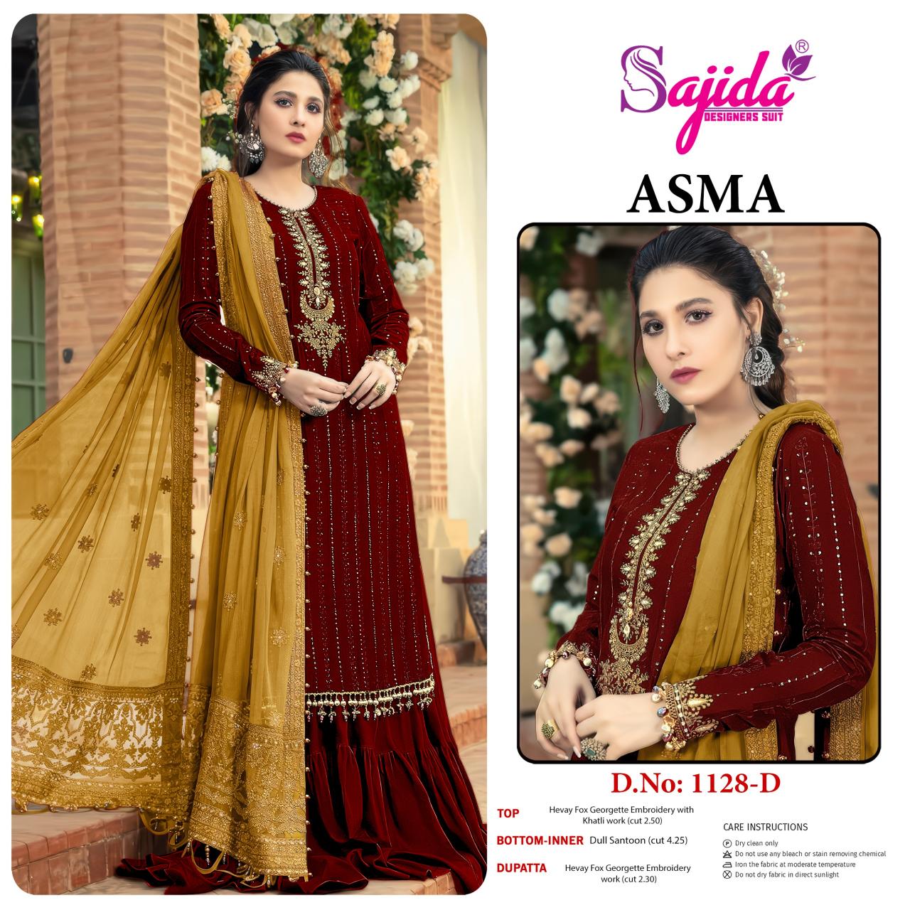 Sajida Asma catalog online wholesale pakistani suits