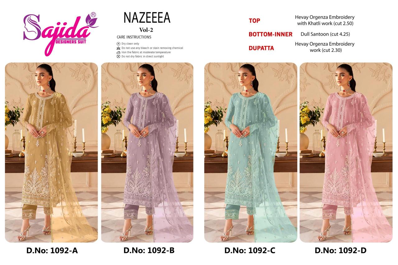 Sajida Nazeena vol 2 catalog pakistani suits wholesale in india
