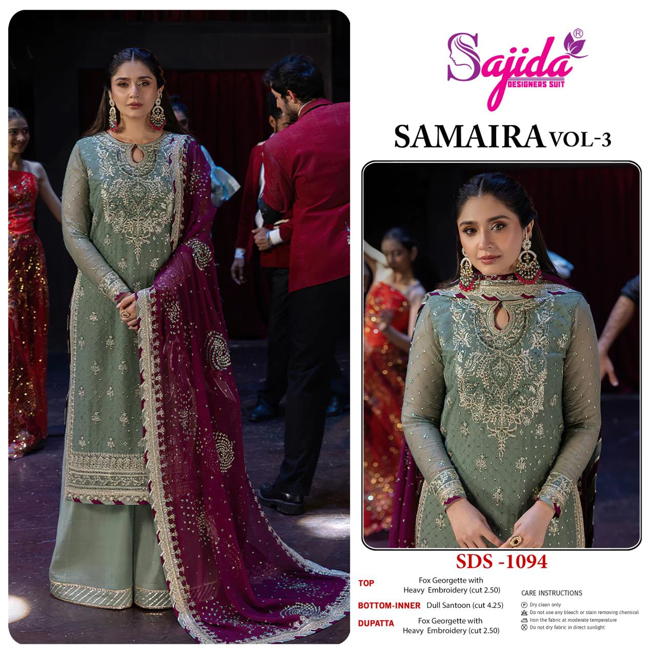 Sajida Samaira Vol 3 Catalog pakistani replica suits online india wholesale