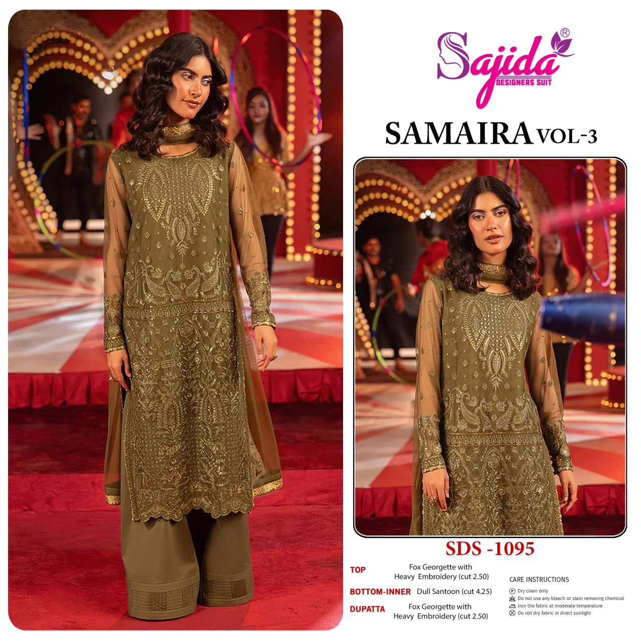 Sajida Samaira Vol 3 Catalog pakistani replica suits online india wholesale