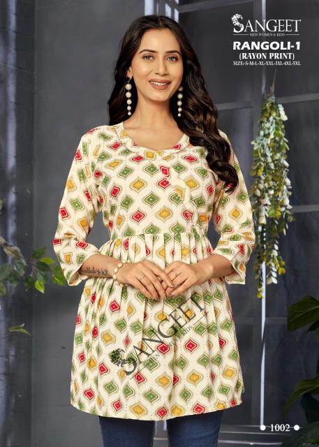 Sangeet Rangoli vol 1 catalog kurti tops wholesale in chennai