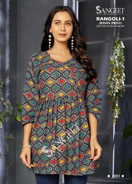 Sangeet Rangoli vol 1 catalog kurti tops wholesale in chennai