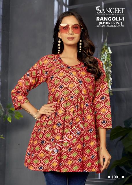 Sangeet Rangoli vol 1 catalog kurti tops wholesale in chennai