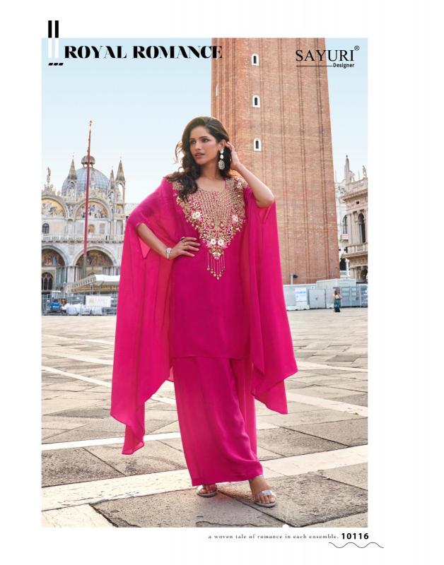 sayuri Avika catalog crap silk indo western 
