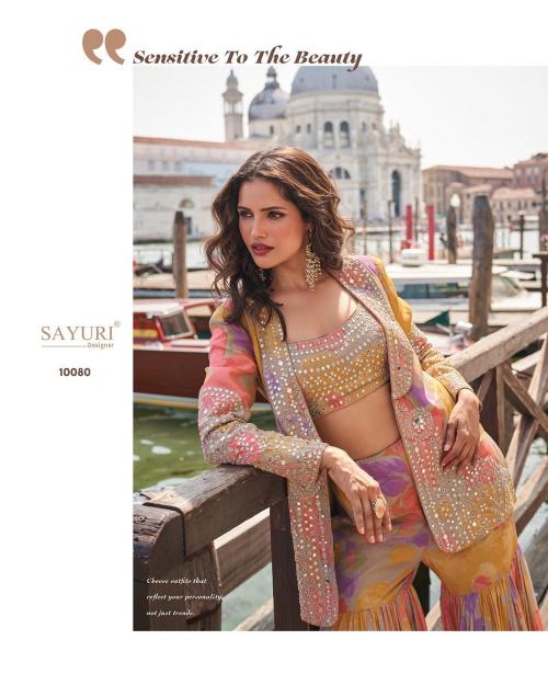 Sayuri Elnaaz catalog Silk Embroidered Indo Western