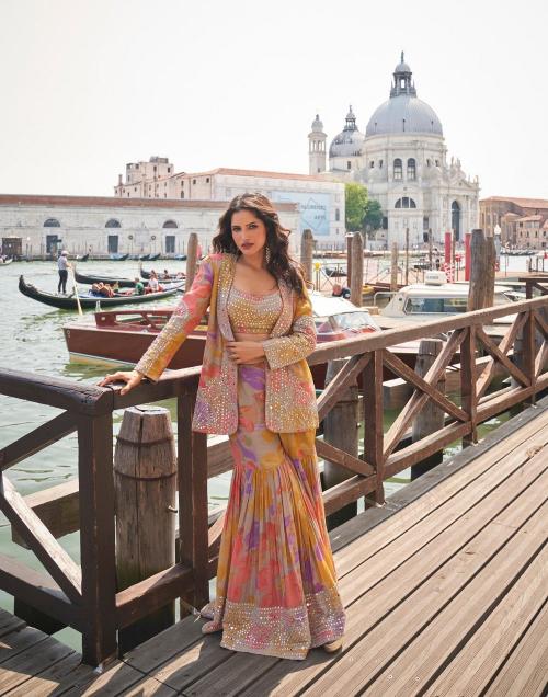 Sayuri Elnaaz catalog Silk Embroidered Indo Western