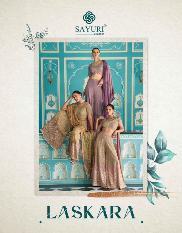 Sayuri Laskara catalog Georgette Embroidered indowestern