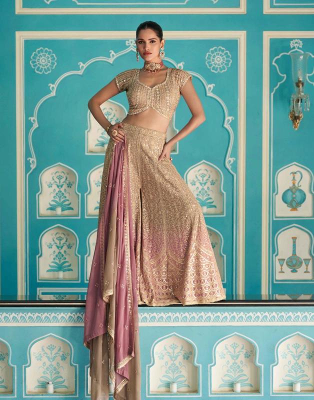 Sayuri Laskara catalog Georgette Embroidered indowestern