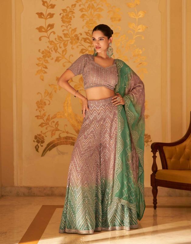 Sayuri Laskara catalog Georgette Embroidered indowestern