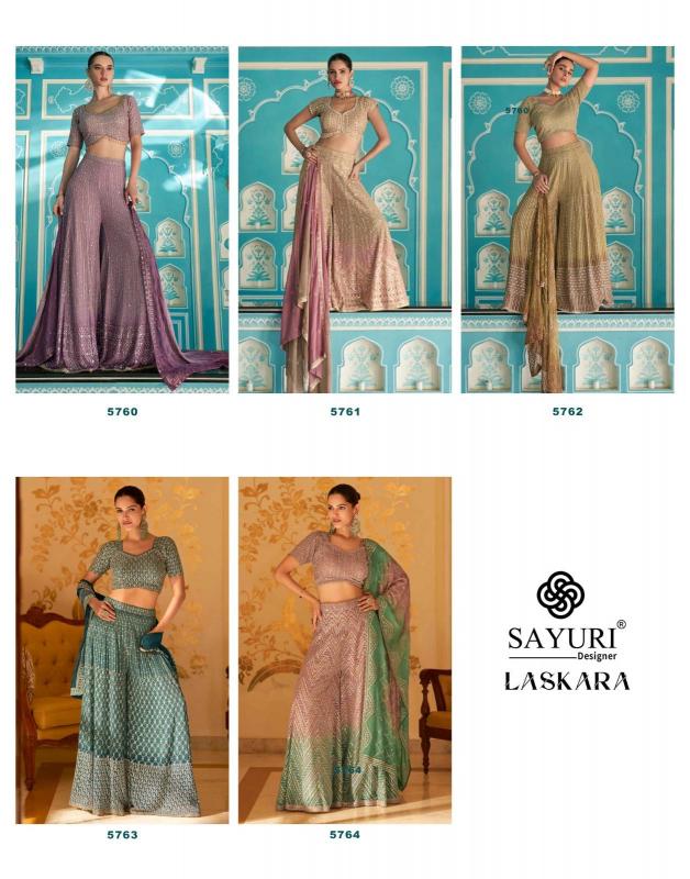 Sayuri Laskara catalog Georgette Embroidered indowestern