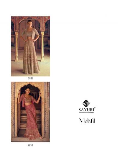 sayuri Mehfil catalog latest designer indowestern dress