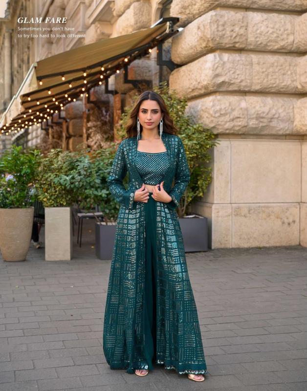 Sayuri Rubal catalog Embroidered Indo Western Party Wear