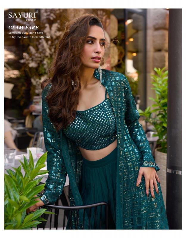 Sayuri Rubal catalog Embroidered Indo Western Party Wear