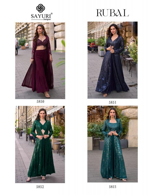 Sayuri Rubal catalog Embroidered Indo Western Party Wear