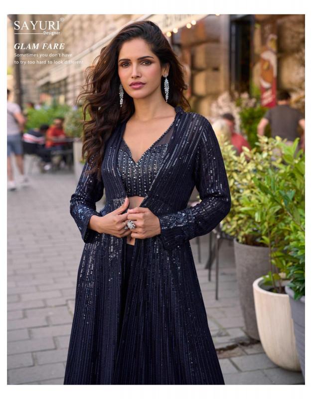 Sayuri Rubal catalog Embroidered Indo Western Party Wear