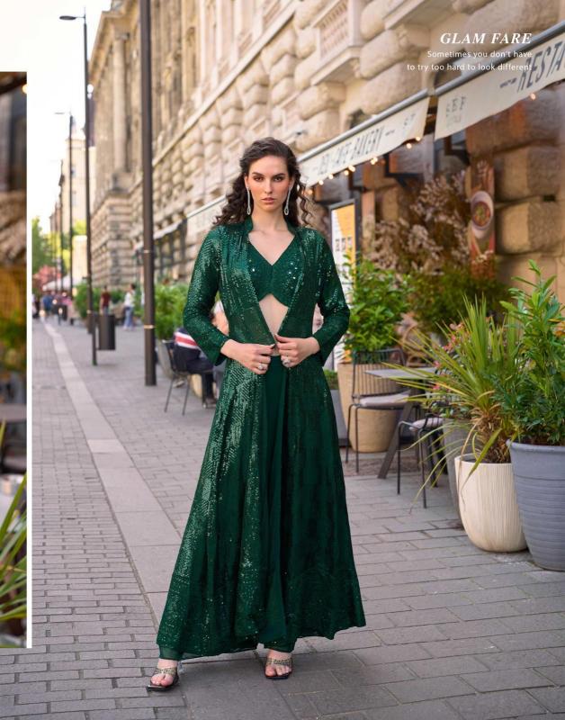 Sayuri Rubal catalog Embroidered Indo Western Party Wear