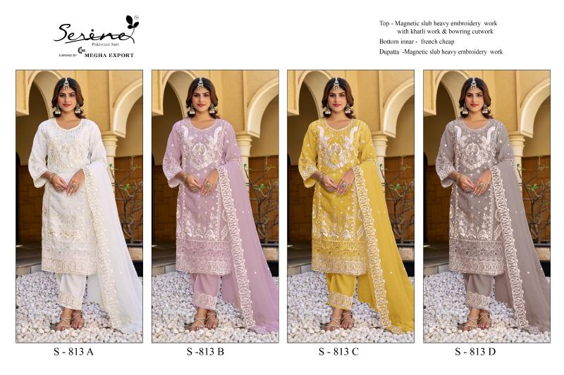 Serine S 813 catalog pakistani suits at wholesale price
