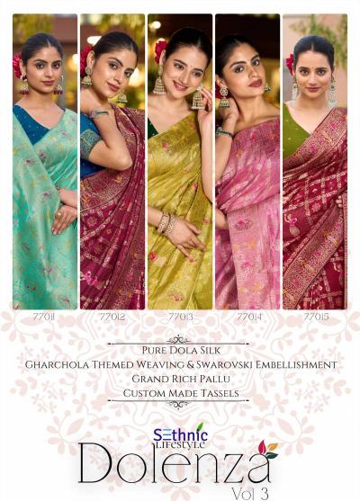 Sethnic Dolenza vol 3 catalog www whosale surat saree with price