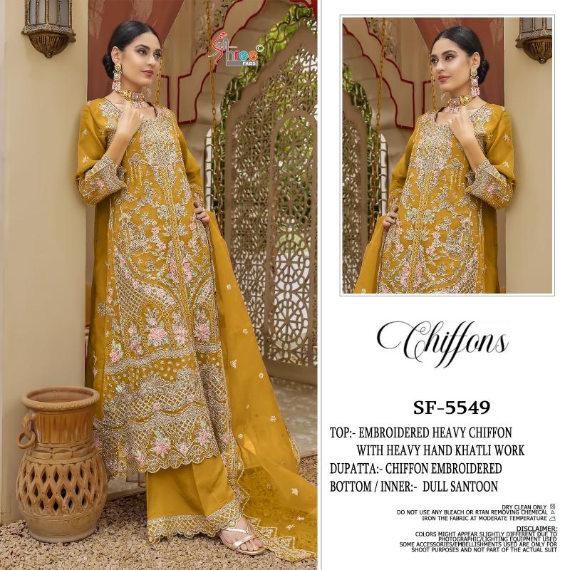 Shree Fabs 5549 catalog wholesale pakistani suits in sharjah