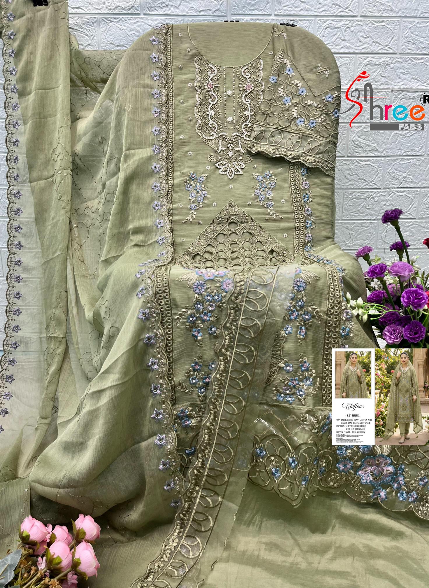 Shree Fabs 5551 catalog pakistani salwar suit wholesale