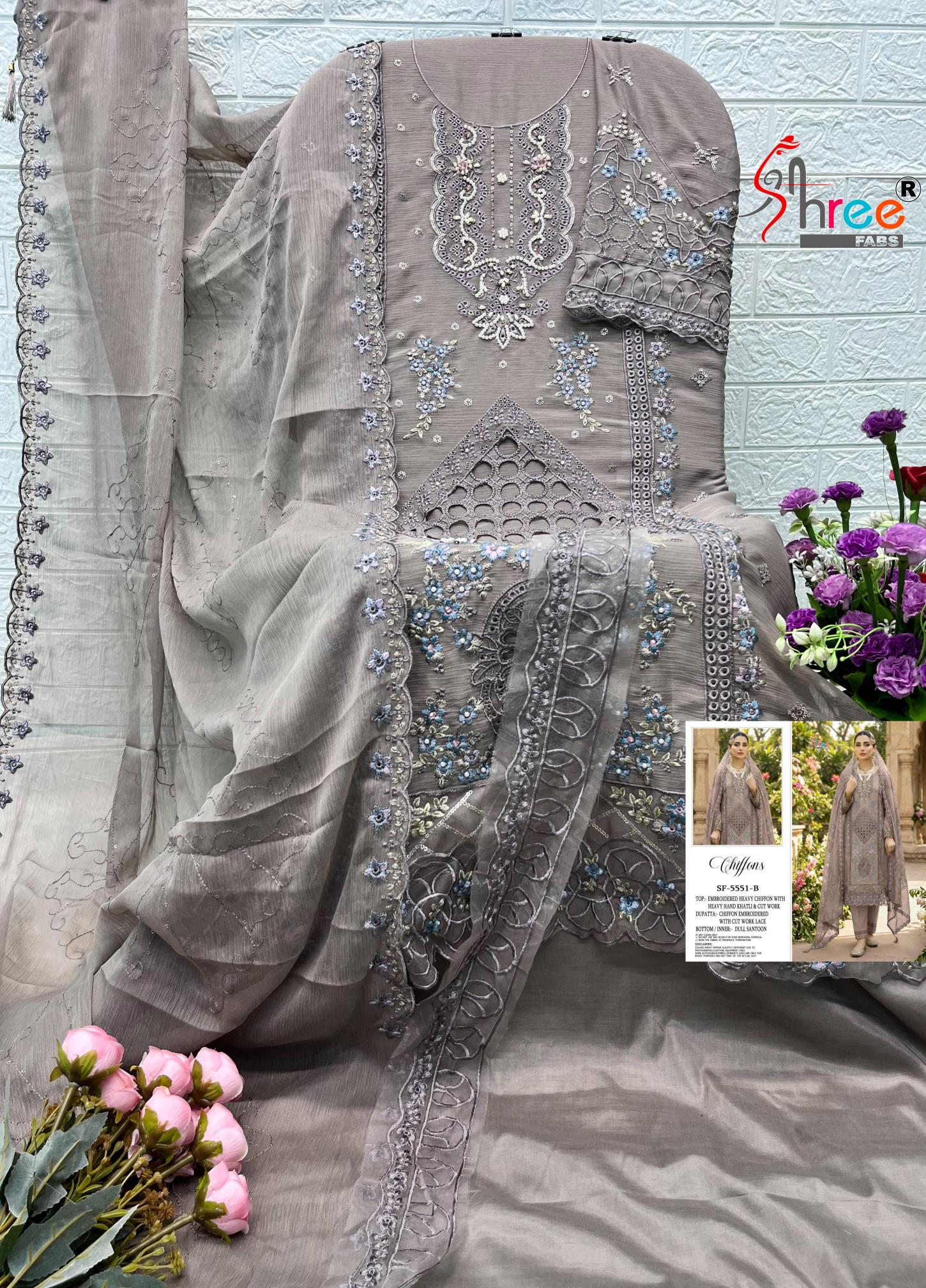 Shree Fabs 5551 catalog pakistani salwar suit wholesale