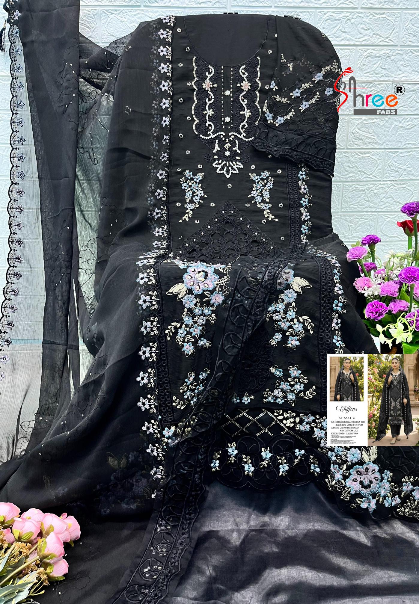 Shree Fabs 5551 catalog pakistani salwar suit wholesale
