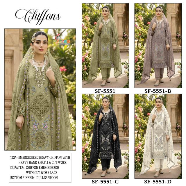 Shree Fabs 5551 catalog pakistani salwar suit wholesale