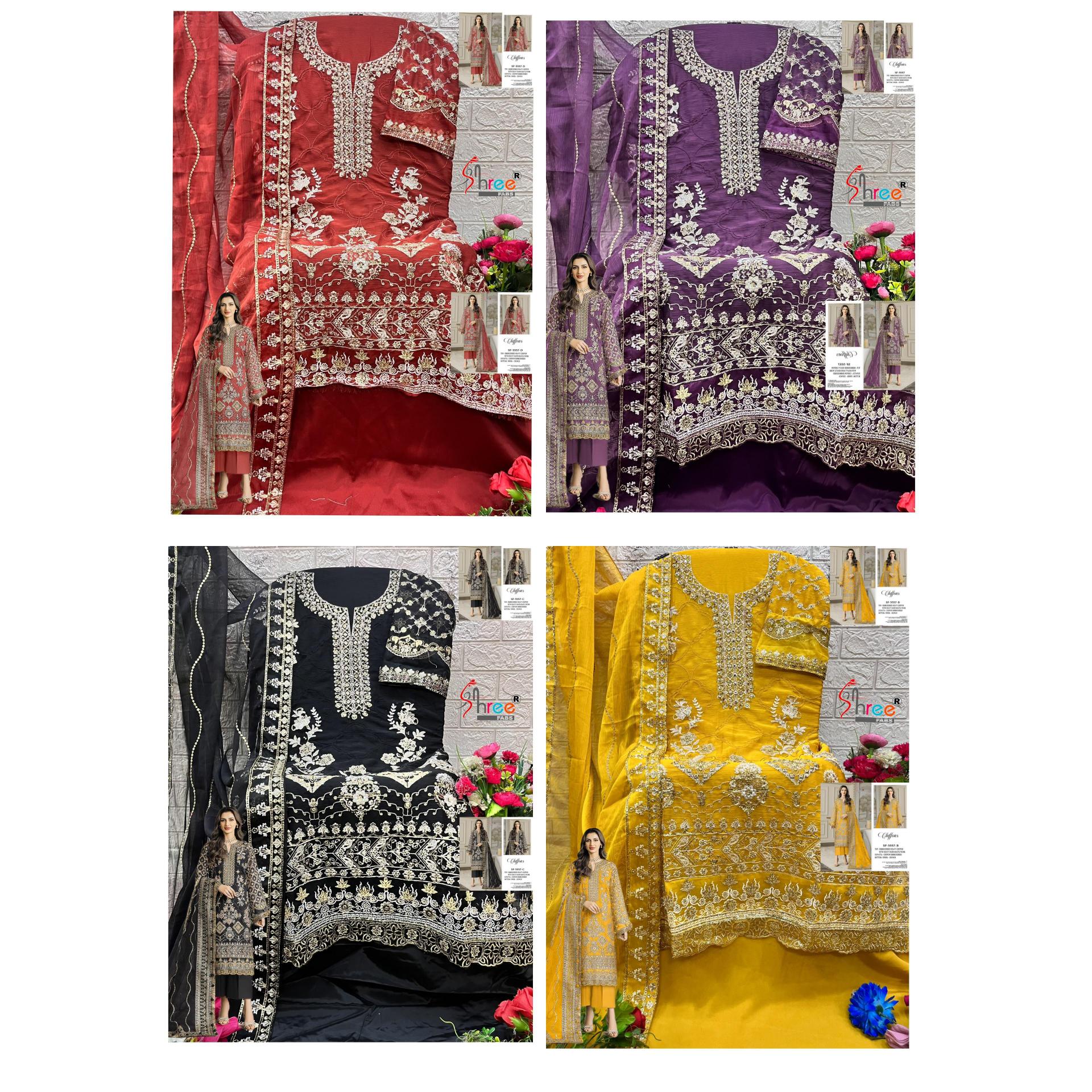 Shree Fabs 5557 catalog pakistani wholesale suits in india