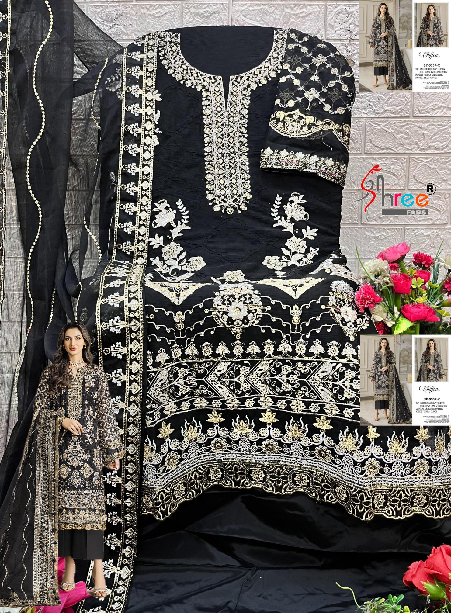 Shree Fabs 5557 catalog pakistani wholesale suits in india