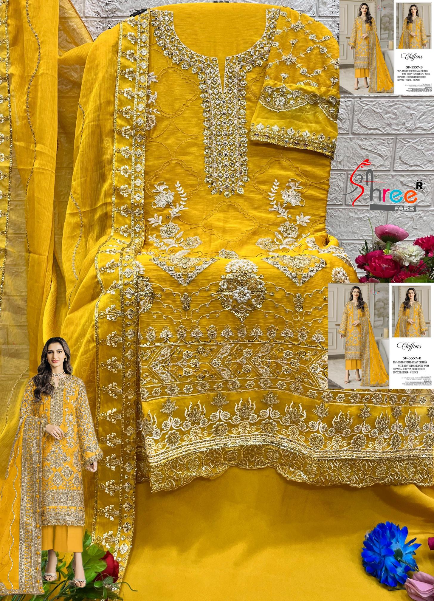 Shree Fabs 5557 catalog pakistani wholesale suits in india