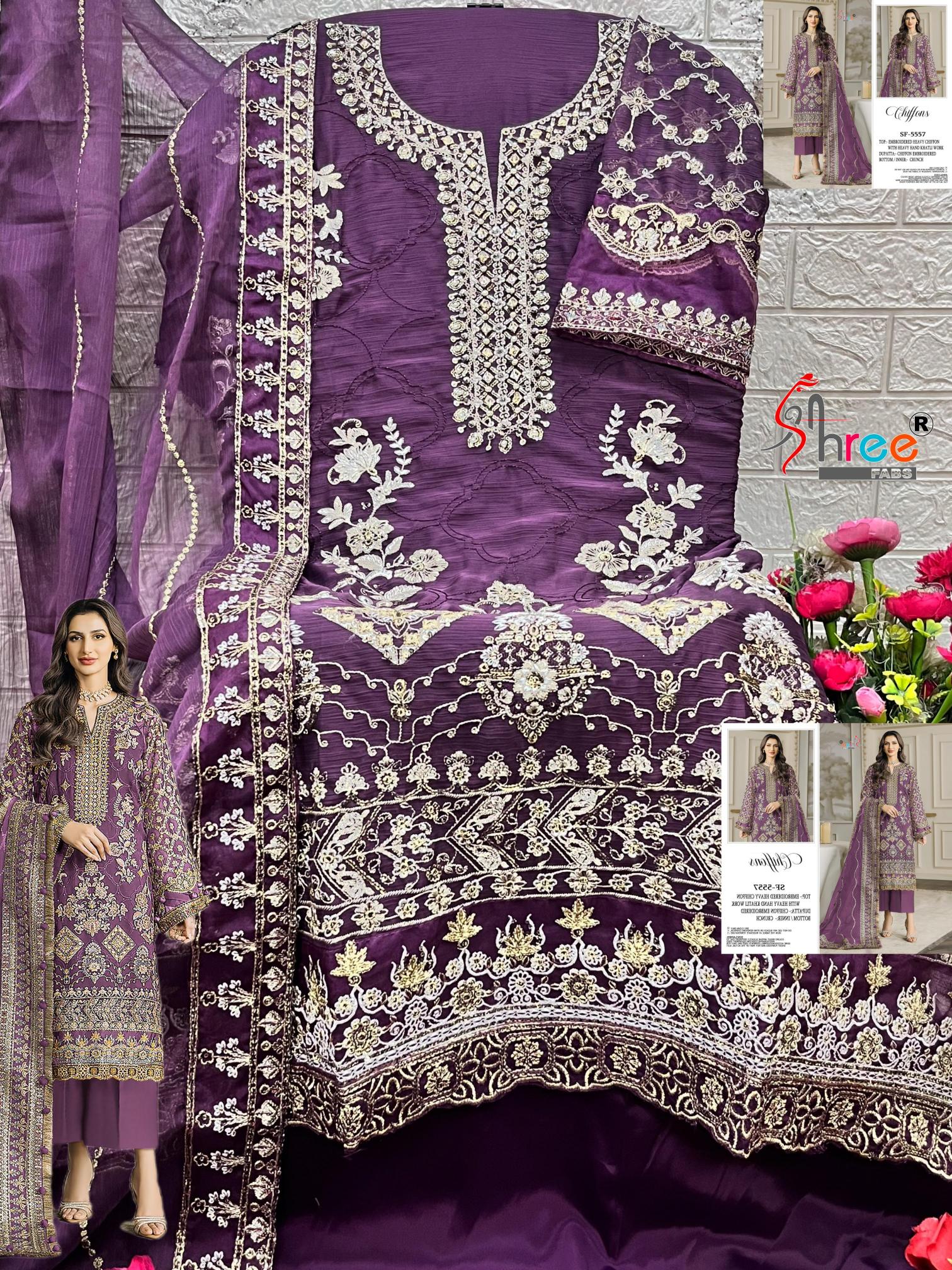 Shree Fabs 5557 catalog pakistani wholesale suits in india