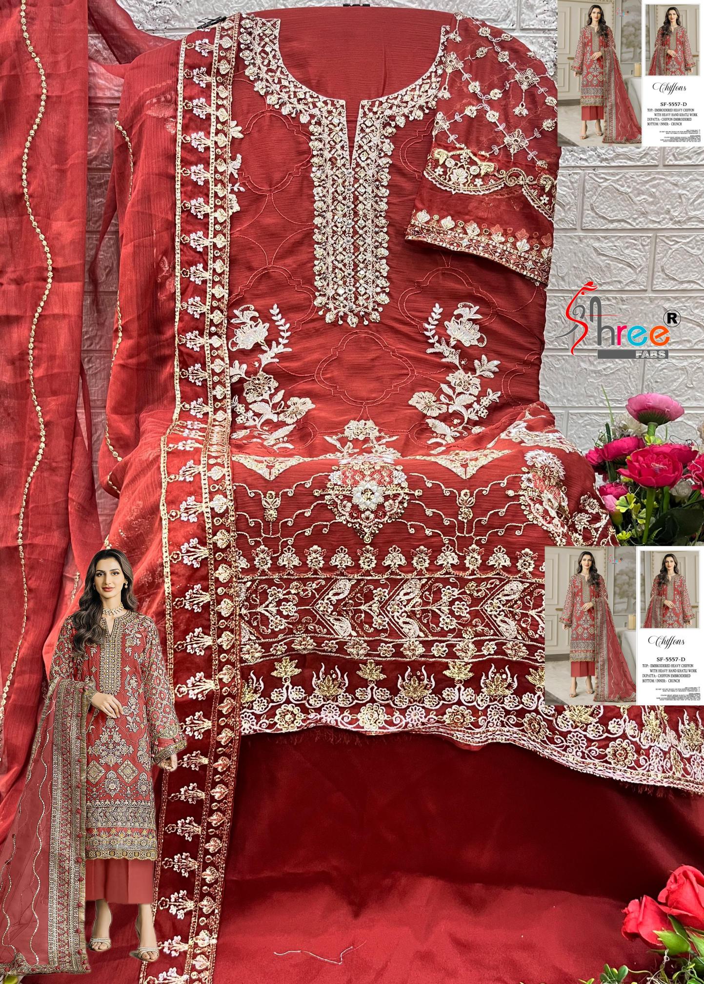 Shree Fabs 5557 catalog pakistani wholesale suits in india