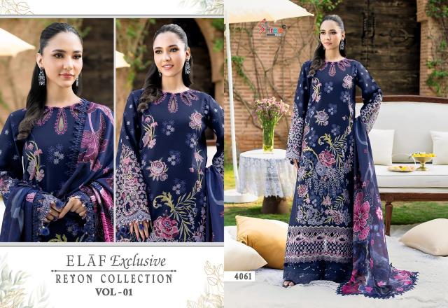Shree Fabs Elaf Exclusive Vol 1 catalog Chiffon Dupatta wholesale pakistani suits in delhi