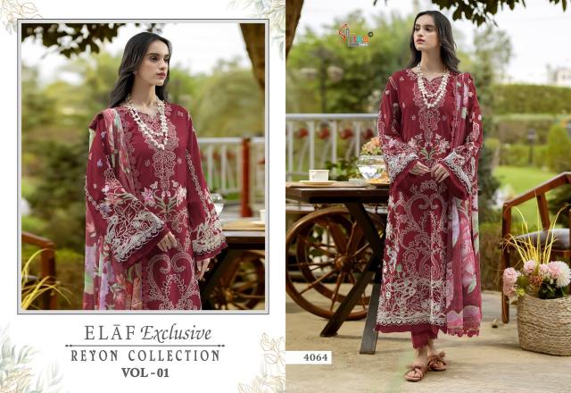 Shree Fabs Elaf Exclusive Vol 1 catalog Chiffon Dupatta wholesale pakistani suits in delhi