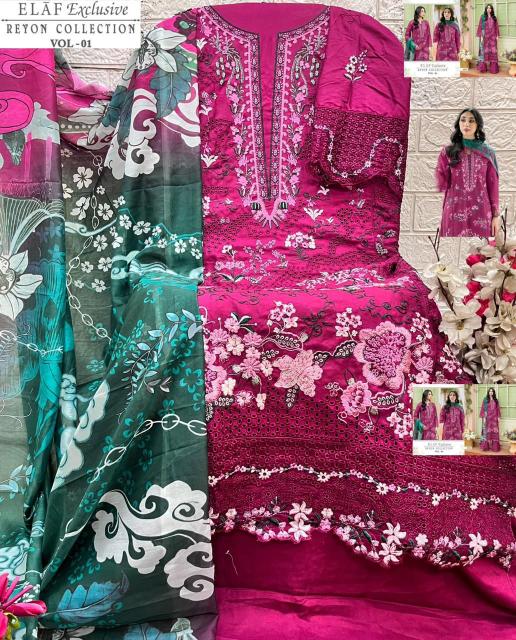 Shree Fabs Elaf Exclusive Vol 1 catalog Chiffon Dupatta wholesale pakistani suits in delhi