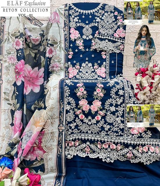 Shree Fabs Elaf Exclusive Vol 1 catalog Chiffon Dupatta wholesale pakistani suits in delhi