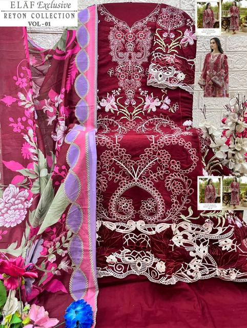 Shree Fabs Elaf Exclusive Vol 1 catalog Cotton Dupatta wholesale pakistani suits