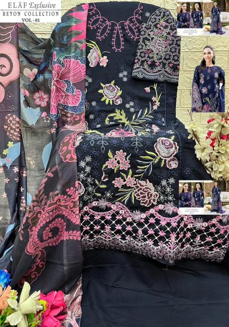 Shree Fabs Elaf Exclusive Vol 1 catalog Cotton Dupatta wholesale pakistani suits