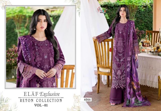 Shree Fabs Elaf Exclusive Vol 1 catalog Cotton Dupatta wholesale pakistani suits